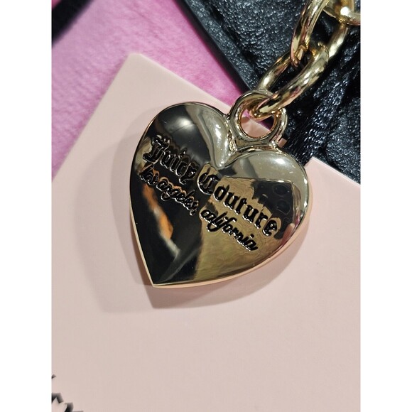 Juicy Couture Juicy Pink Love Velour Heritage Shoulder Bag New - Picture 10 of 16